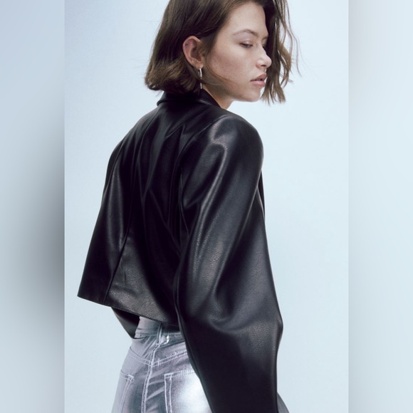Cropped coated H&M jacket - never worn - Picture 2 of 7